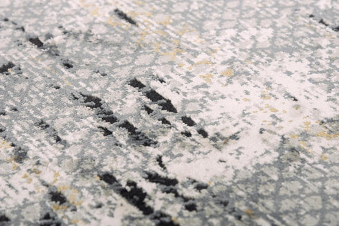 9' X 12' Beige And Charcoal Oriental Area Rug