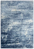 8' X 10' Blue Dark Blue And Ivory Abstract Area Rug