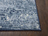 8' X 10' Blue Dark Blue And Ivory Abstract Area Rug