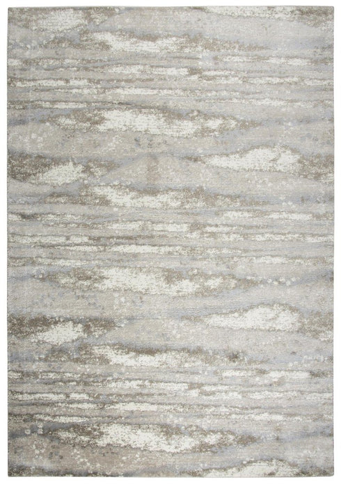 8' X 10' Beige Ivory Light Brown And Light Gray Abstract Area Rug