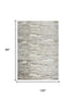 8' X 10' Beige Ivory Light Brown And Light Gray Abstract Area Rug