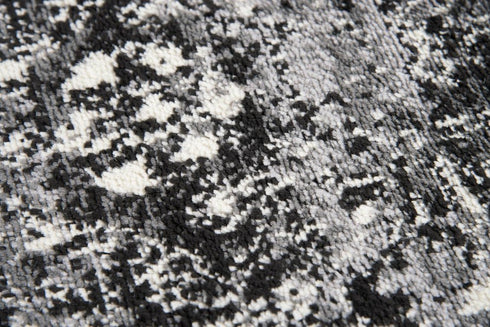 8' X 10' Brown Ivory Black And Light Gray Oriental Area Rug