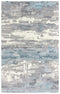 8' X 10' Gray Blue And Ivory Abstract Hand Tufted Area Rug