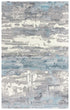 8' X 10' Gray Blue And Ivory Abstract Hand Tufted Area Rug
