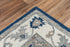 5' X 8' Navy Blue And Ivory Wool Oriental Hand Tufted Area Rug
