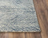 5' X 8' Navy Blue And Ivory Wool Chevron Hand Tufted Area Rug