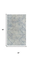 5' X 8' Navy Blue And Ivory Wool Chevron Hand Tufted Area Rug