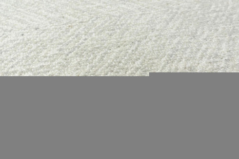 9' X 12' Gray And Ivory Wool Chevron Hand Tufted Area Rug