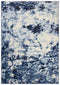5' X 8' Blue And Ivory Abstract Area Rug