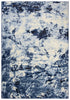 8' X 10' Blue And Ivory Abstract Area Rug