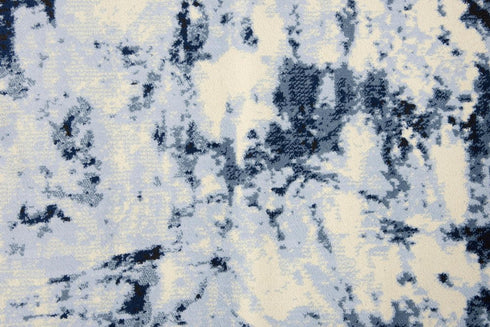 8' X 10' Blue And Ivory Abstract Area Rug