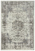 8' X 10' Gray Ivory And Natural Medallion Area Rug