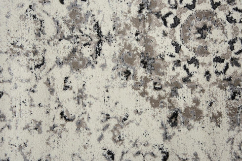 8' X 10' Gray Ivory And Natural Medallion Area Rug
