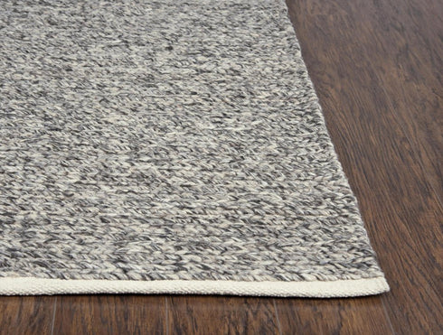 8' X 10' Brown And Natural Wool Hand Woven Area Rug