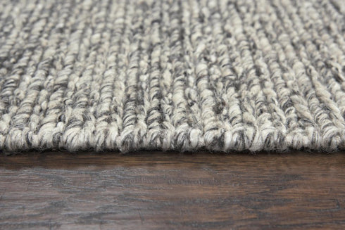 9' X 12' Brown And Natural Wool Hand Woven Area Rug