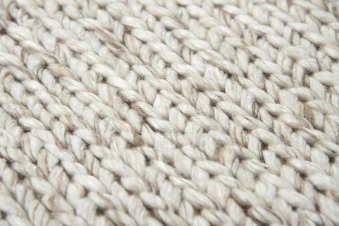 8' X 10' Beige Brown And Ivory Wool Hand Woven Area Rug