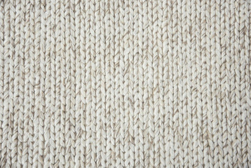 8' X 10' Beige Brown And Ivory Wool Hand Woven Area Rug