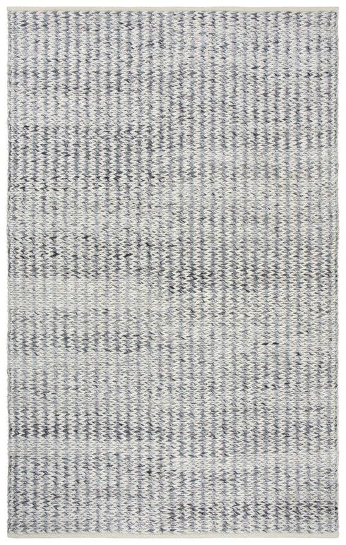 8' X 10' Beige And Gray Wool Hand Woven Area Rug