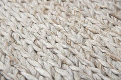 9' X 12' Beige Gray And Ivory Wool Hand Woven Area Rug