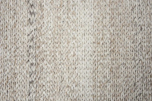 9' X 12' Beige Gray And Ivory Wool Hand Woven Area Rug