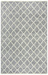 8' X 10' Gray Ivory And Charcoal Wool Geometric Hand Woven Area Rug