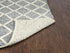 8' X 10' Gray Ivory And Charcoal Wool Geometric Hand Woven Area Rug