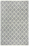 9' X 12' Gray Ivory And Charcoal Wool Geometric Hand Woven Area Rug