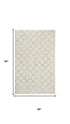 5' X 8' Beige Ivory And Brown Wool Geometric Hand Woven Area Rug
