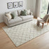 5' X 8' Beige Ivory And Brown Wool Geometric Hand Woven Area Rug