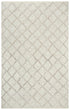 8' X 10' Beige Ivory And Brown Wool Geometric Hand Woven Area Rug