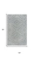 8' X 10' Gray And Dark Gray Wool Geometric Hand Tufted Area Rug