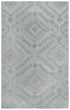 9' X 12' Gray And Dark Gray Wool Geometric Hand Tufted Area Rug