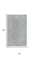 9' X 12' Gray And Dark Gray Wool Geometric Hand Tufted Area Rug