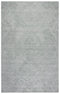 8' X 10' Gray And Dark Gray Wool Damask Hand Tufted Area Rug
