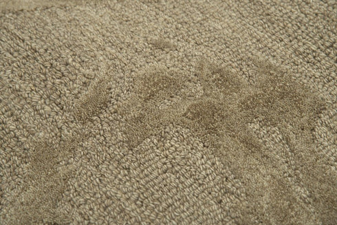 8' X 10' Brown And Natural Wool Abstract Hand Tufted Area Rug