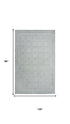 8' X 10' Gray And Dark Gray Wool Checkered Hand Tufted Area Rug