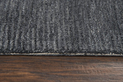 8' X 10' Gray And Dark Gray Wool Hand Tufted Area Rug