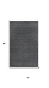 8' X 10' Gray And Dark Gray Wool Hand Tufted Area Rug