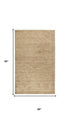 5' X 8' Brown And Natural Wool Hand Tufted Area Rug
