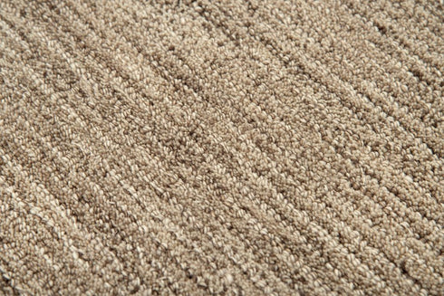 8' X 10' Brown And Natural Wool Hand Tufted Area Rug