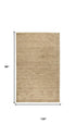 8' X 10' Brown And Natural Wool Hand Tufted Area Rug
