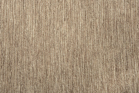 9' X 12' Brown And Natural Wool Hand Tufted Area Rug