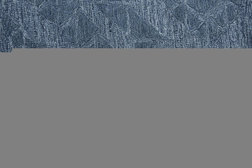 8' X 10' Blue And Dark Blue Wool Geometric Hand Tufted Area Rug