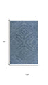 8' X 10' Blue And Dark Blue Wool Geometric Hand Tufted Area Rug