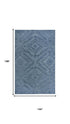 9' X 12' Blue And Dark Blue Wool Geometric Hand Tufted Area Rug