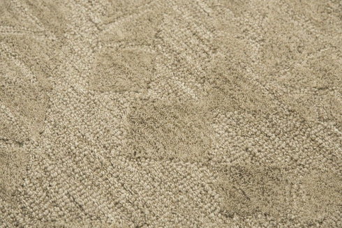 8' X 10' Brown And Natural Wool Geometric Hand Tufted Area Rug