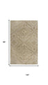 8' X 10' Brown And Natural Wool Geometric Hand Tufted Area Rug