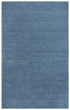 5' X 8' Blue And Dark Blue Wool Hand Tufted Area Rug