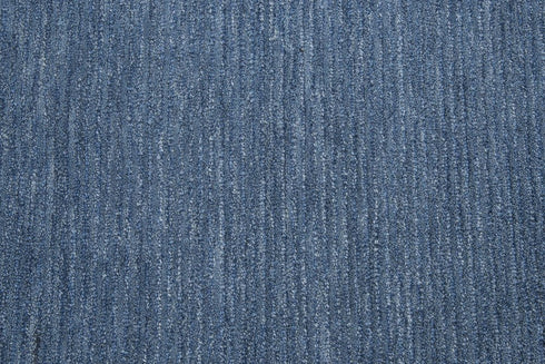 5' X 8' Blue And Dark Blue Wool Hand Tufted Area Rug