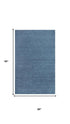 5' X 8' Blue And Dark Blue Wool Hand Tufted Area Rug